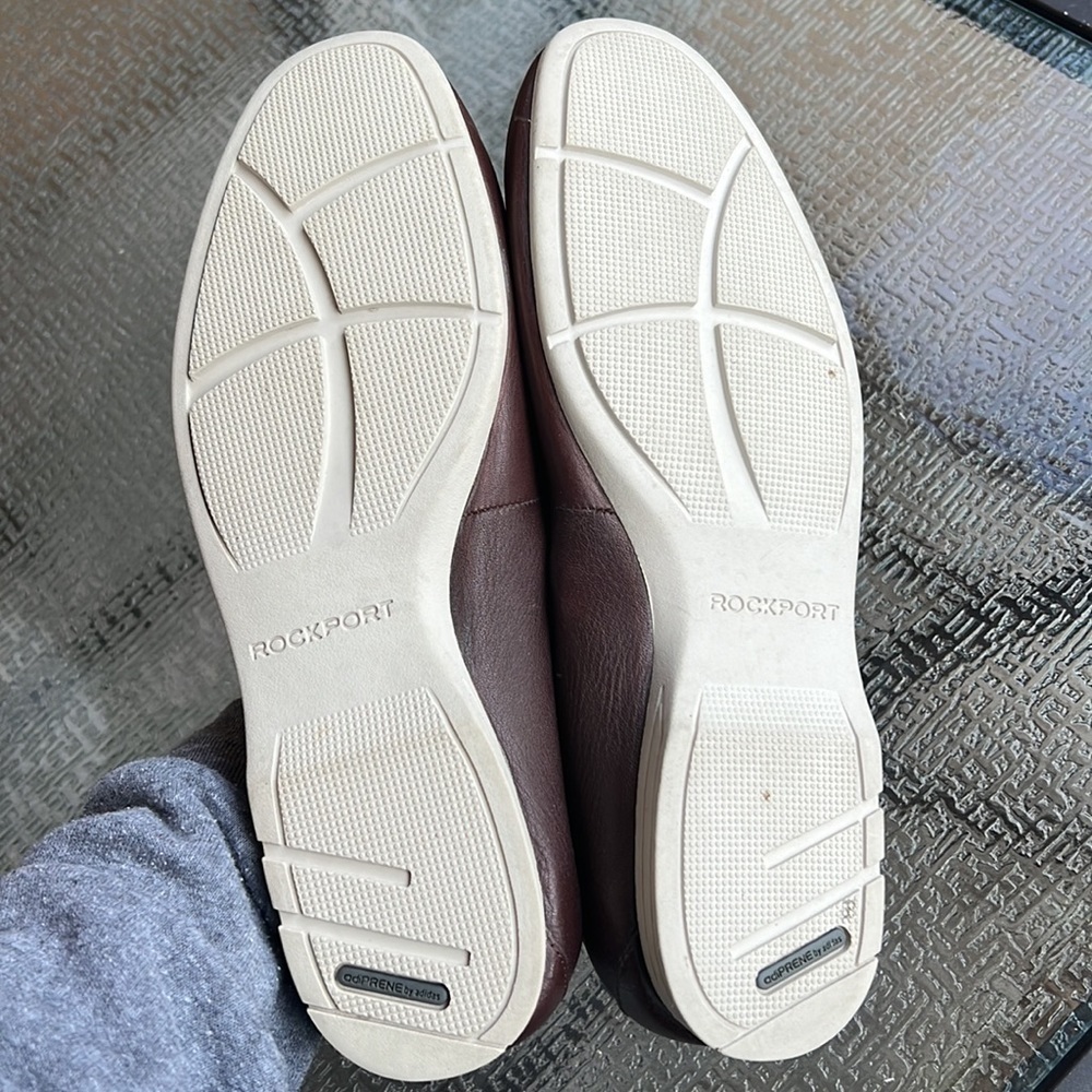 Brown leather slip on shoes adiprene by adidas - Picture 6 of 7